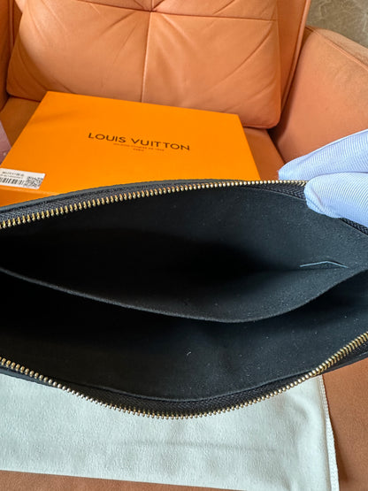 Louis Vuitton Monogram Empreinte Leather Zipper Pouch