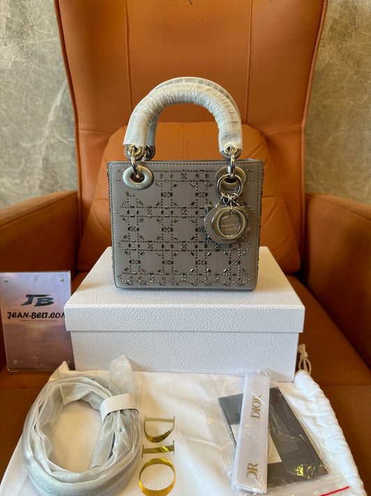 Dior Lady Dior Micro Studded Sannage Salfskin Bag