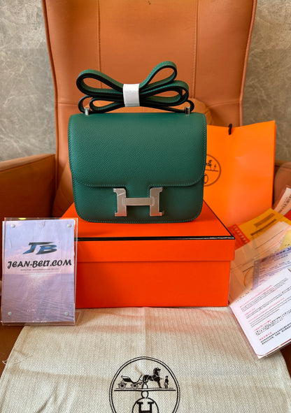 Hermes Constance 18 green epsom leather bag
