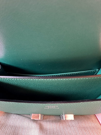 Hermes Constance 18 green epsom leather bag