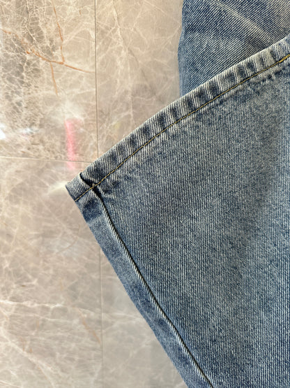 Christian Dior 1947 Embroidered Straight-Leg Denim Jeans – Vintage Blue