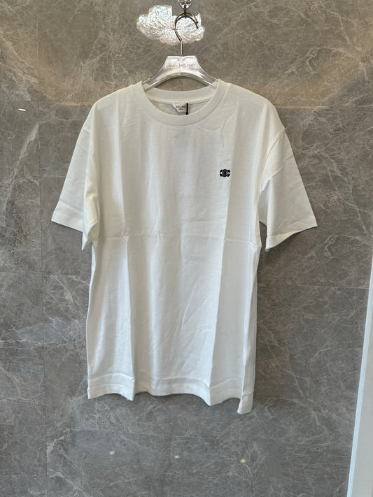 Celine Triomphe Logo White Cotton T-shirt
