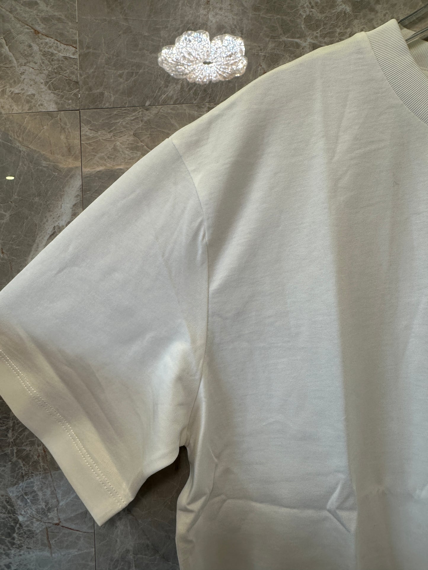 Celine Triomphe Logo White Cotton T-shirt