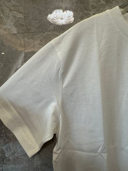 Celine Triomphe Logo White Cotton T-shirt