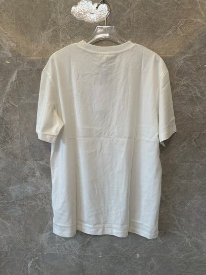 Celine Triomphe Logo White Cotton T-shirt