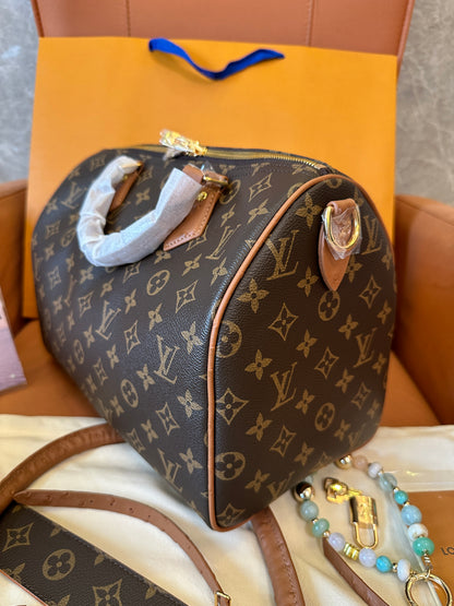 Bolsa de viaje Louis Vuitton Keepall Bandoulière de lona con monograma