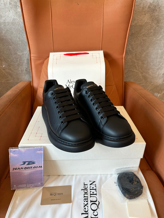 Alexander McQueen Black Oversized Leather Sneakers