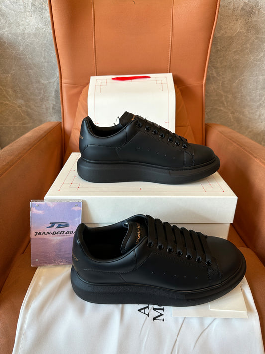 Alexander McQueen Black Oversized Leather Sneakers