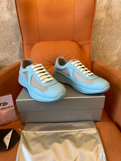 Prada America's Cup Sneakers – Powder Blue Leather