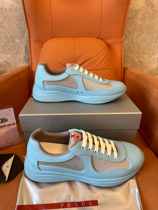 Prada America's Cup Sneakers – Powder Blue Leather