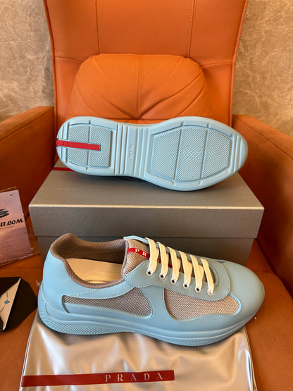Prada America's Cup Sneakers – Powder Blue Leather