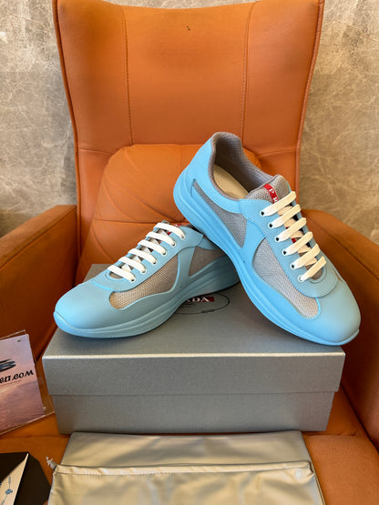 Prada America's Cup Sneakers – Powder Blue Leather