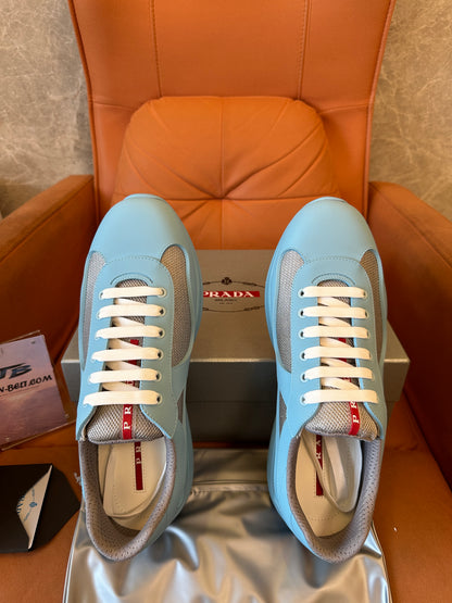 Prada America's Cup Sneakers – Powder Blue Leather
