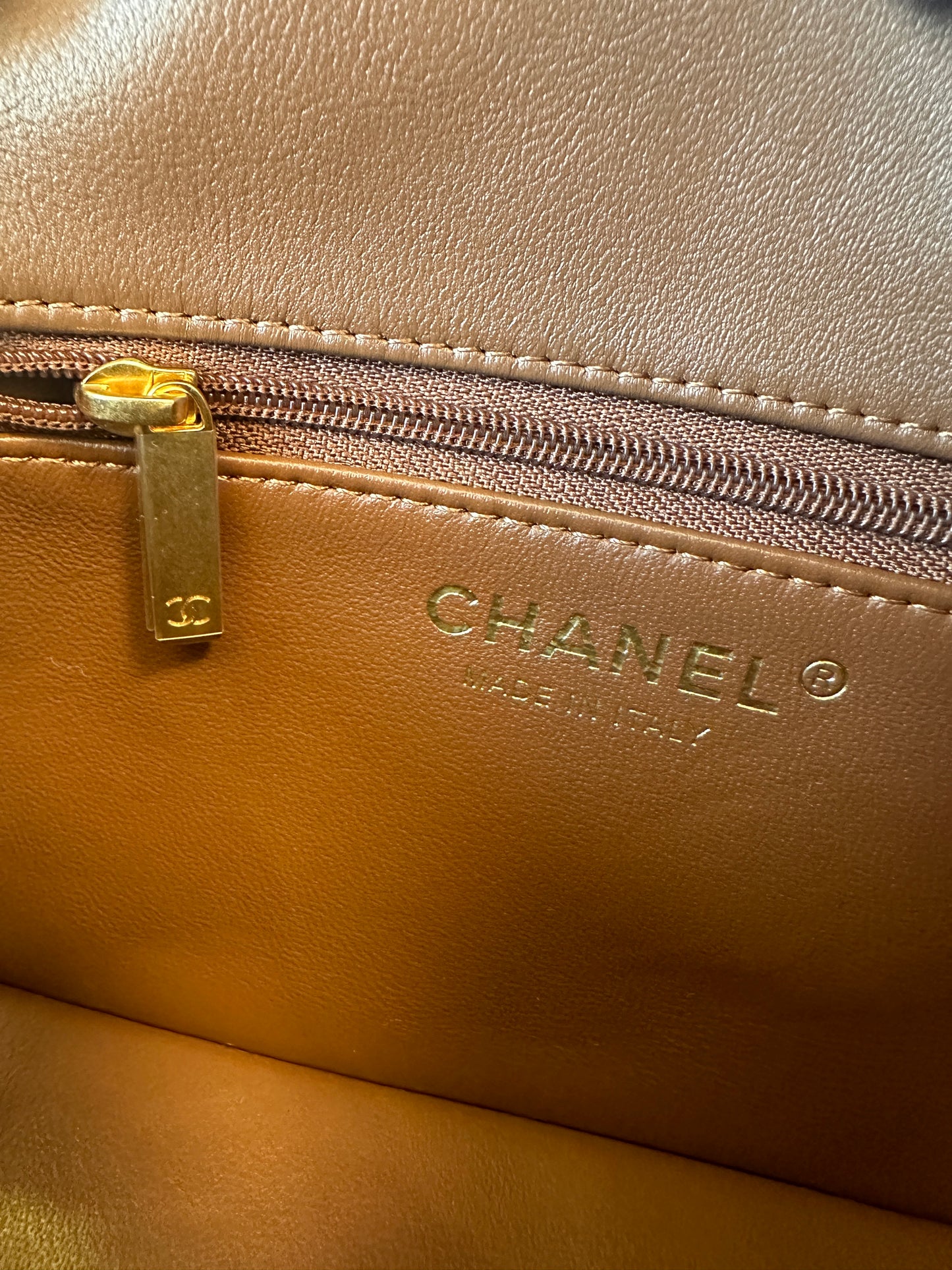 Chanel Shearling Quilted Flap Bag with Chain Strap