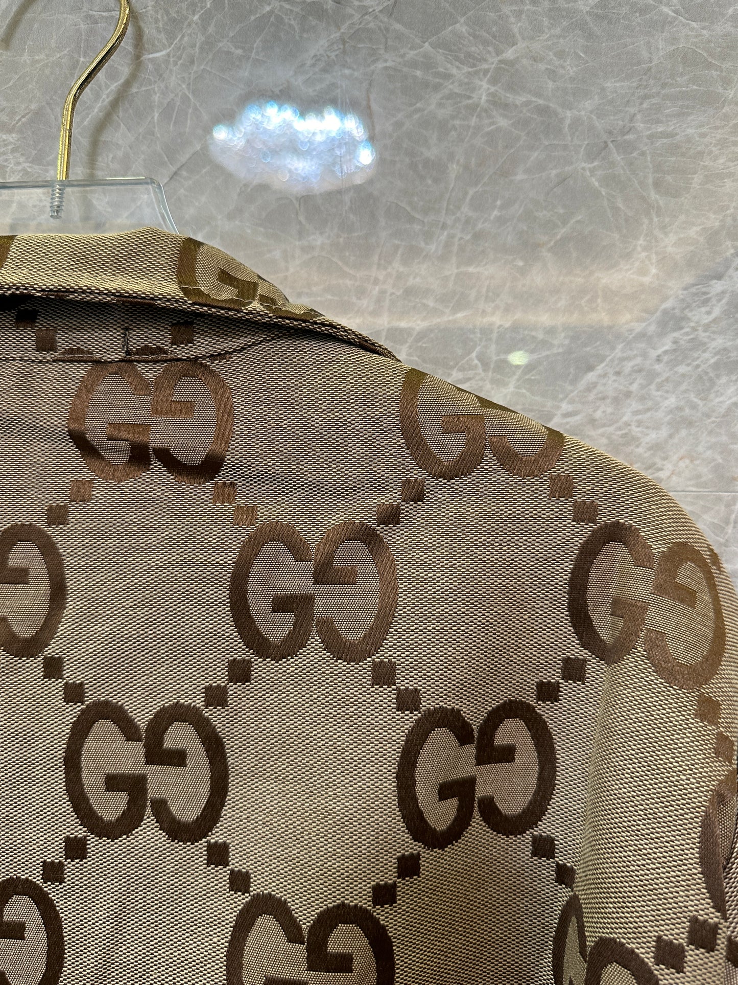 Gucci signature GG Monogram Brown Track Jacket
