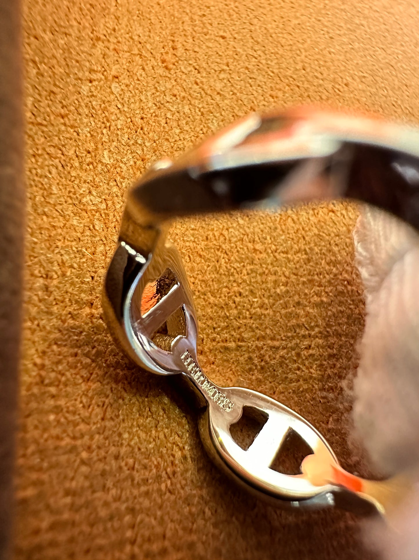 Hermès Chaine d’Ancre Enchaînée Silver Ring