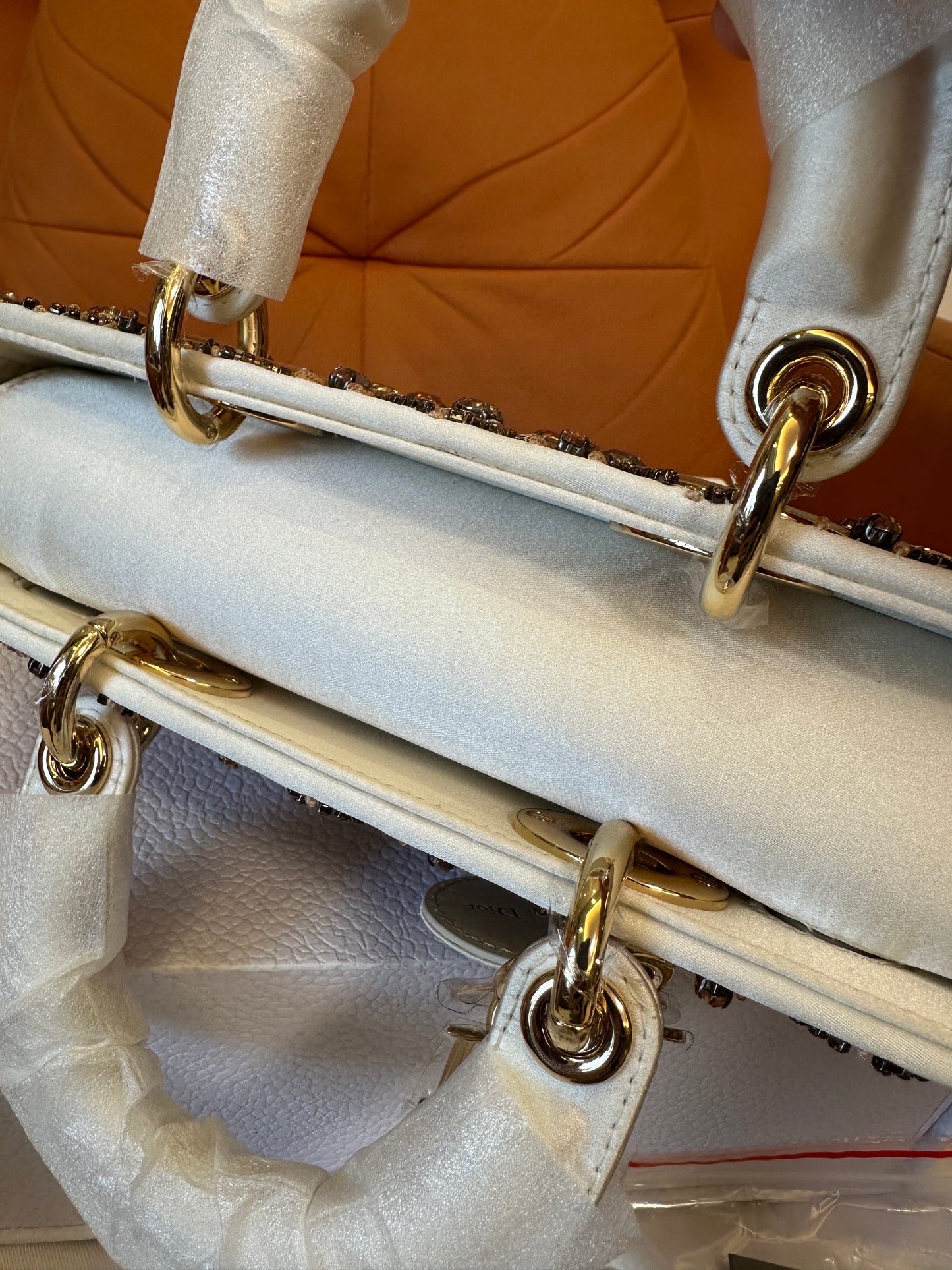 Dior Lady Dior Mini Beaded Embroidery Bag