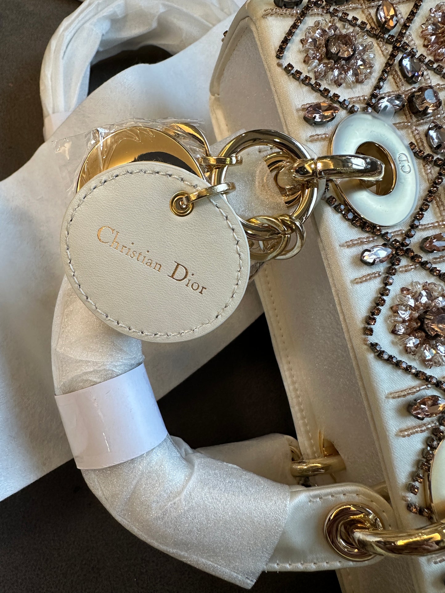 Dior Lady Dior Mini Beaded Embroidery Bag