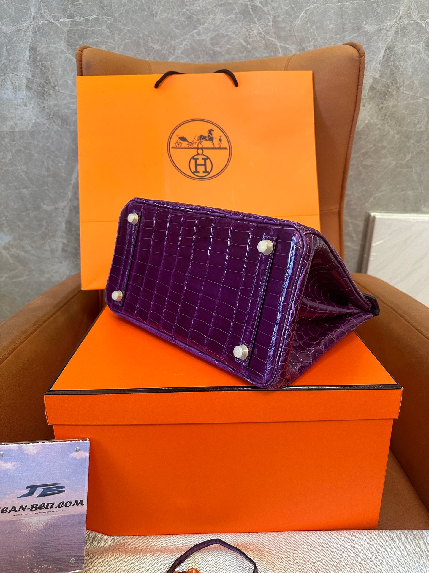 [Full Handmade]Hermès Birkin Crocodile Leather Top Handle Bag