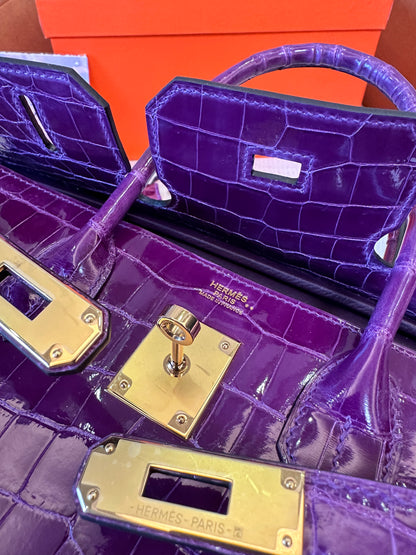 [Full Handmade]Hermès Birkin Crocodile Leather Top Handle Bag