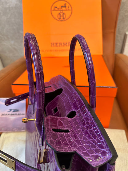 [Full Handmade]Hermès Birkin Crocodile Leather Top Handle Bag