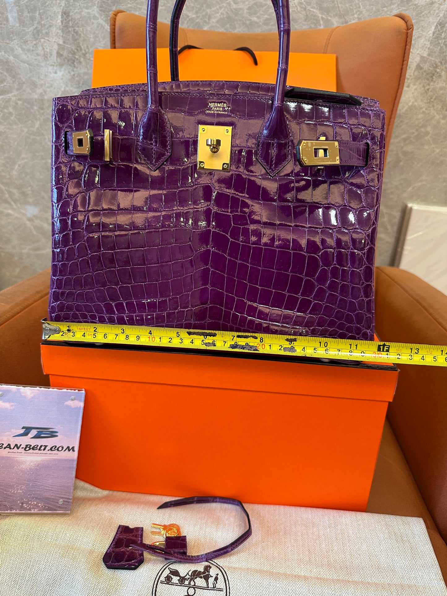 [Full Handmade]Hermès Birkin Crocodile Leather Top Handle Bag