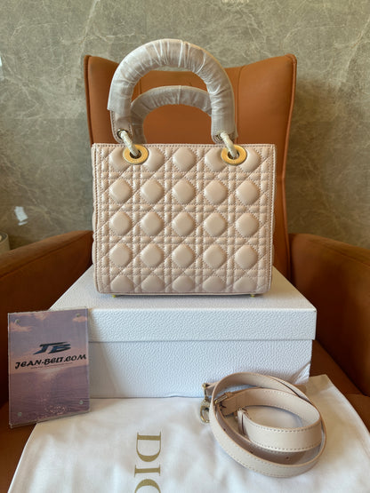 Dior Lady Dior Cannage Quilted Leather Handbag