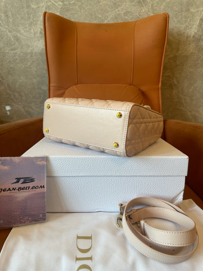 Dior Lady Dior Cannage Quilted Leather Handbag