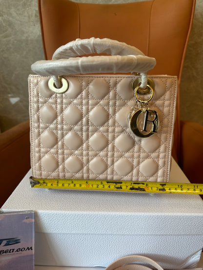 Dior Lady Dior Cannage Quilted Leather Handbag