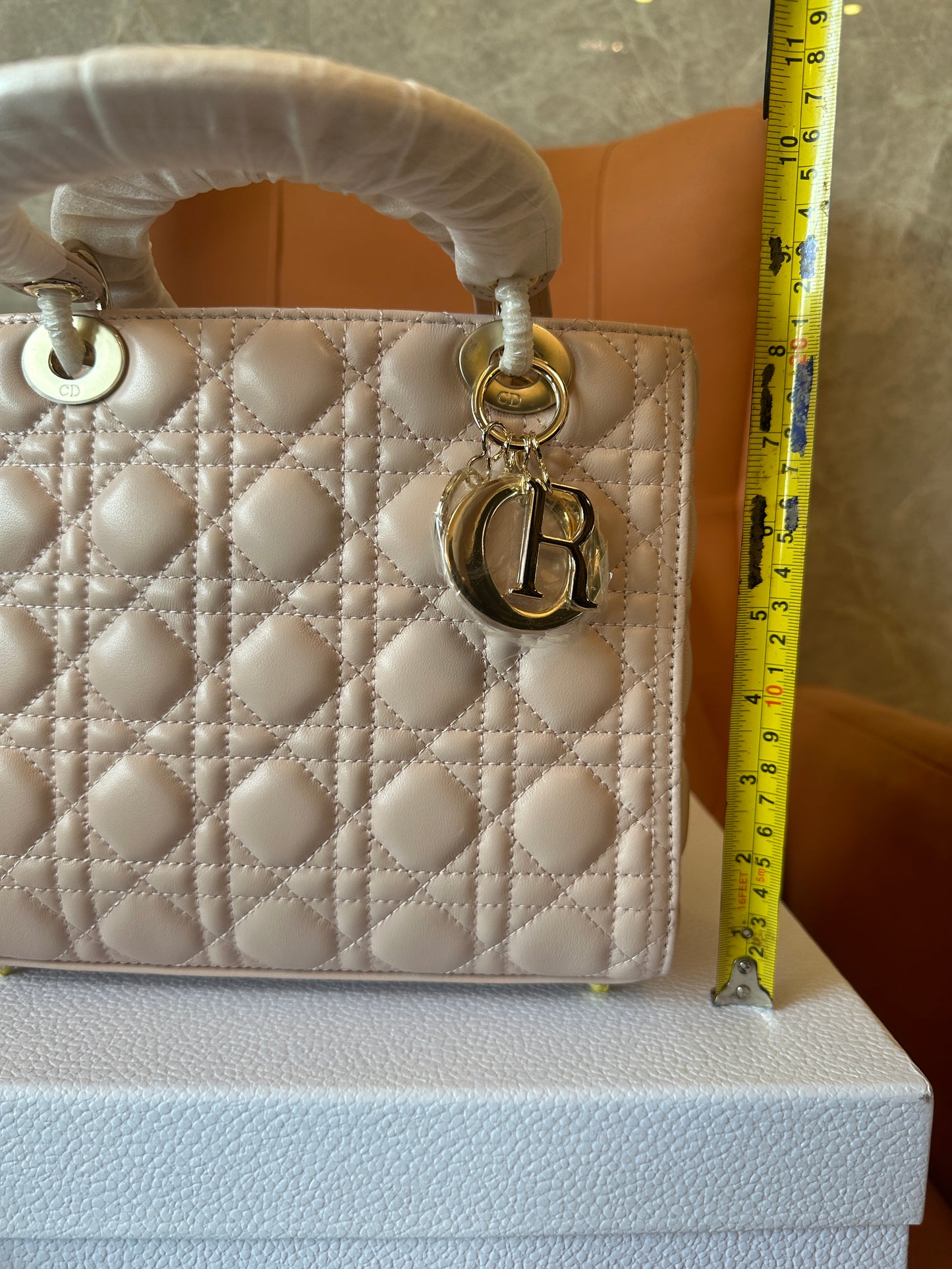 Dior Lady Dior Cannage Quilted Leather Handbag