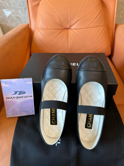 Chanel Quilted Leather Mary Jane Flats