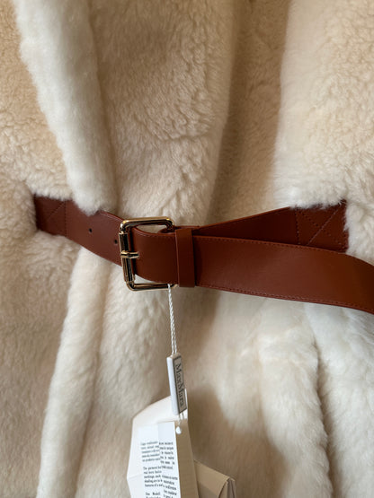 Max Mara Ivory Belted Sleeveless Vest