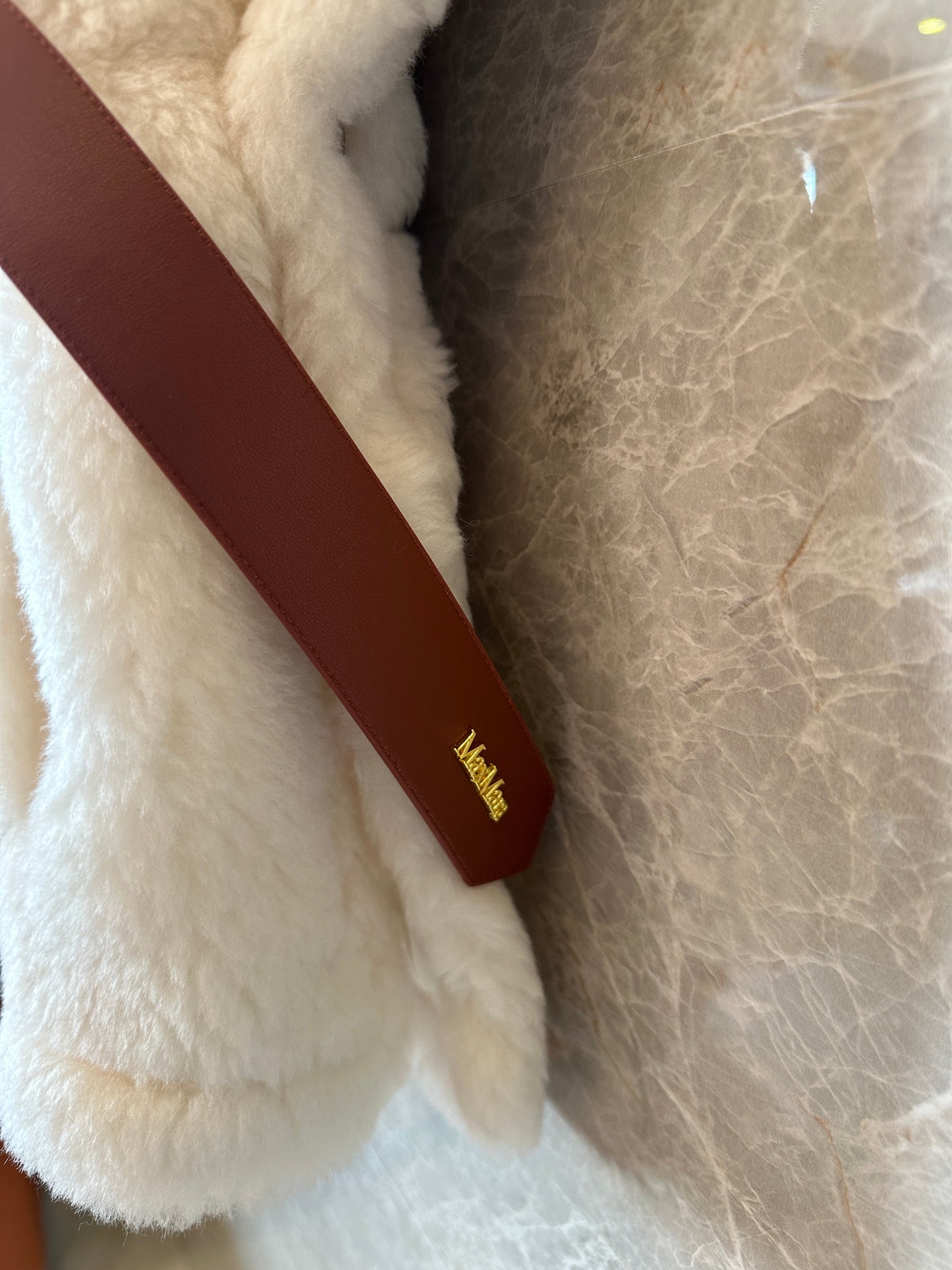 Max Mara Ivory Belted Sleeveless Vest