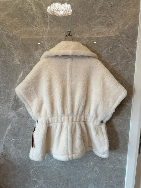 Max Mara Ivory Belted Sleeveless Vest