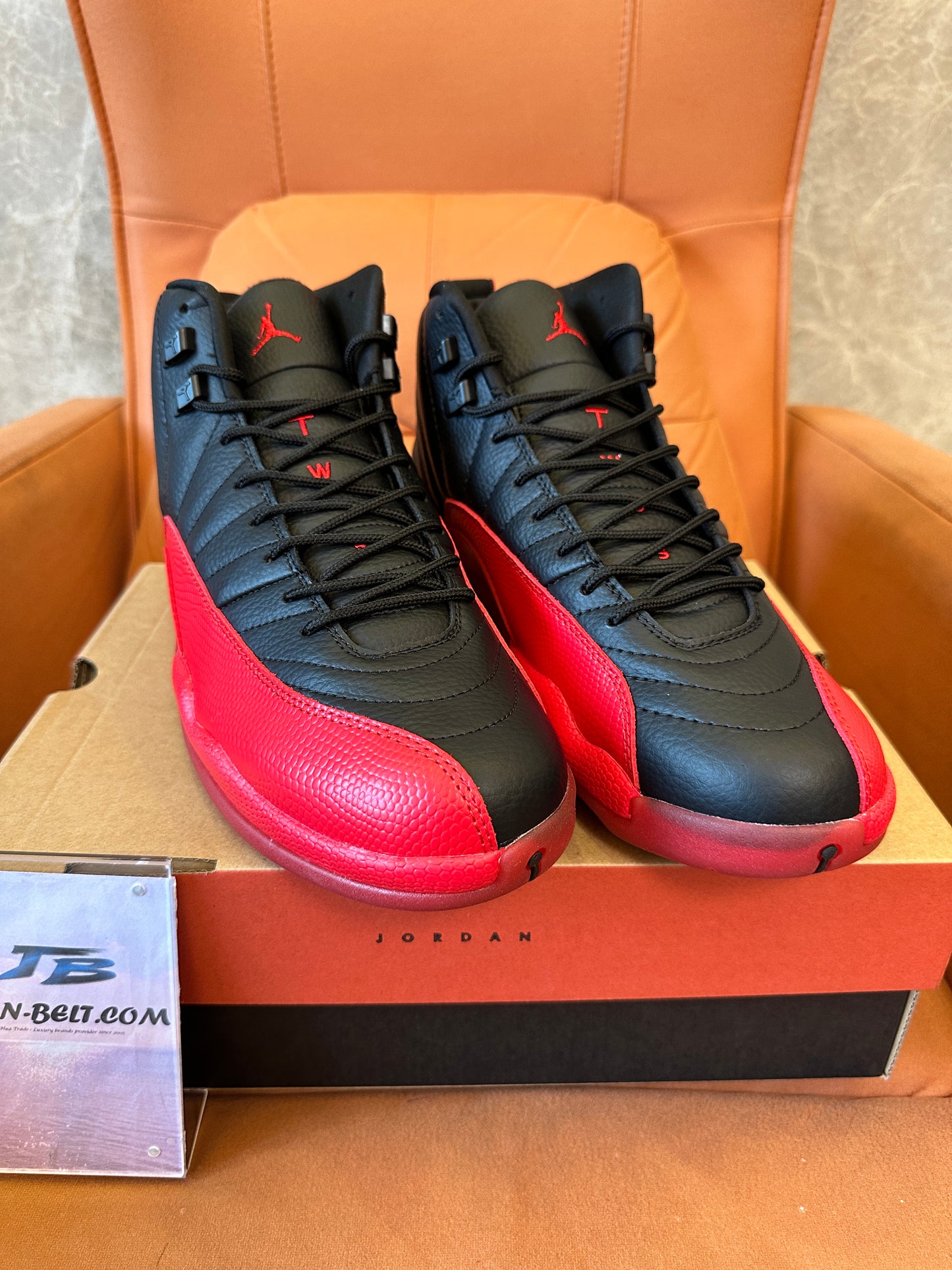 Air Jordan 12 Retro Black/Red Basketball Sneakers