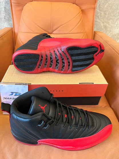 Air Jordan 12 Retro Black/Red Basketball Sneakers