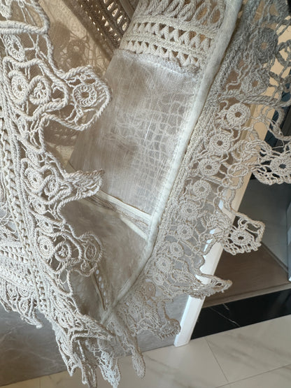 Zimmermann Lace Long Sleeve Mini Dress with Slip