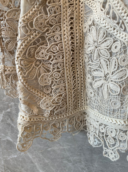 Zimmermann Lace Long Sleeve Mini Dress with Slip