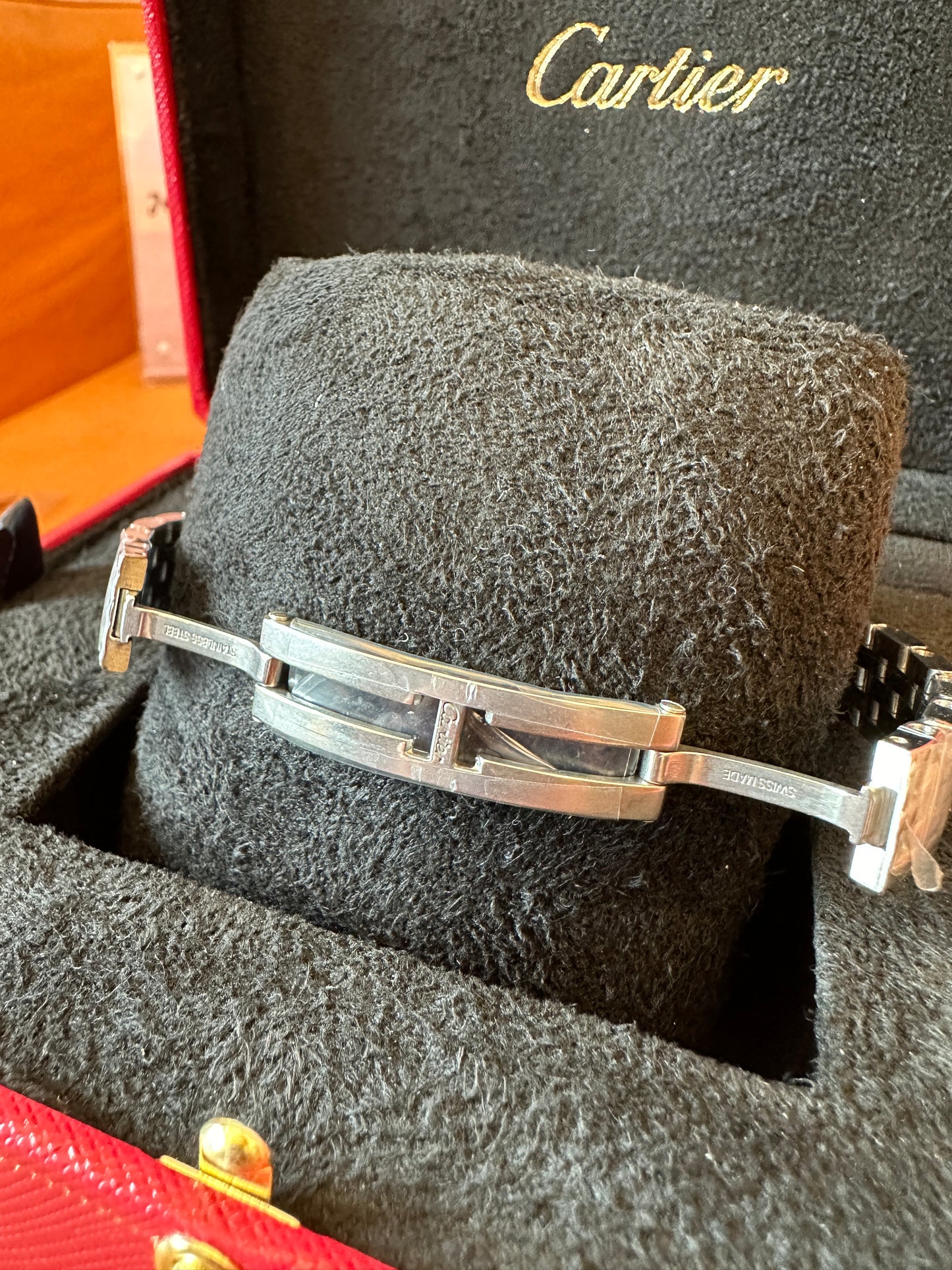 Cartier Tank Française Stainless Steel Watch with Roman Numerals