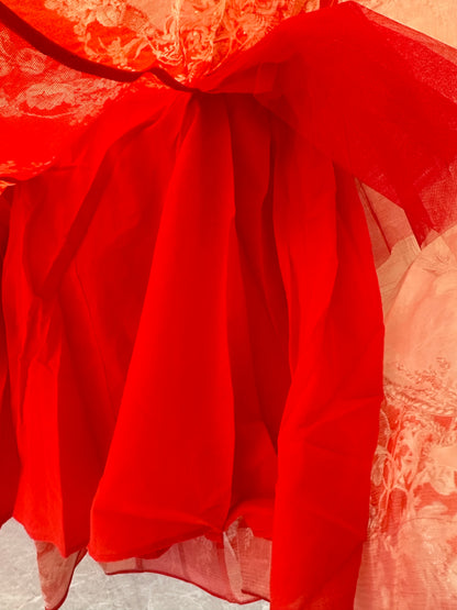 Zimmermann Lace-Up Bodice Mini Dress in Red