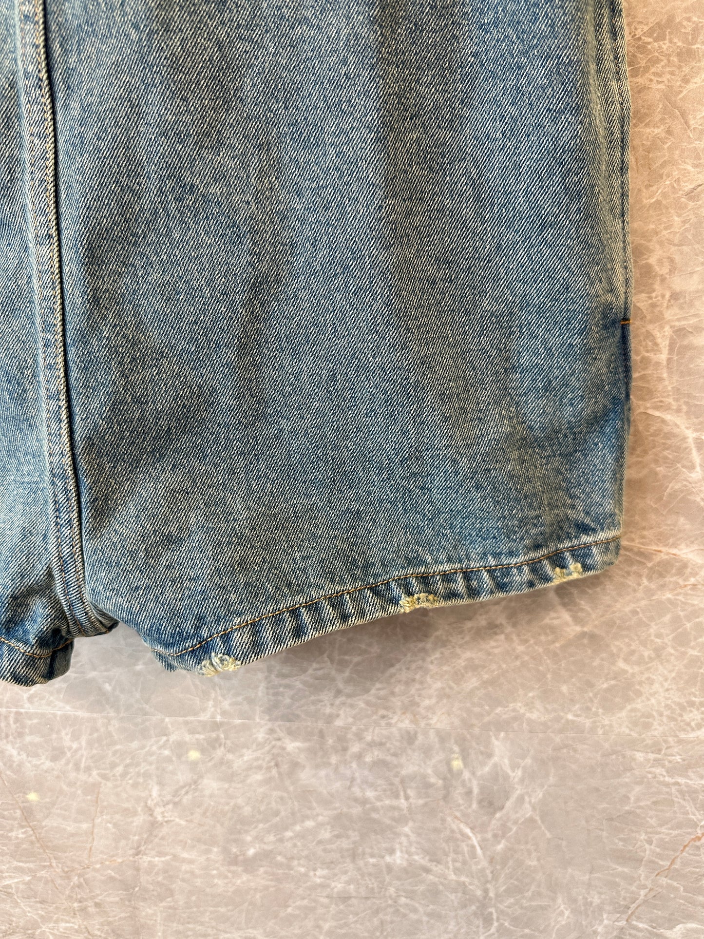Prada Denim Playsuit with Zip Detail
