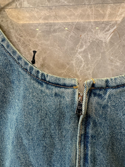 Prada Denim Playsuit with Zip Detail