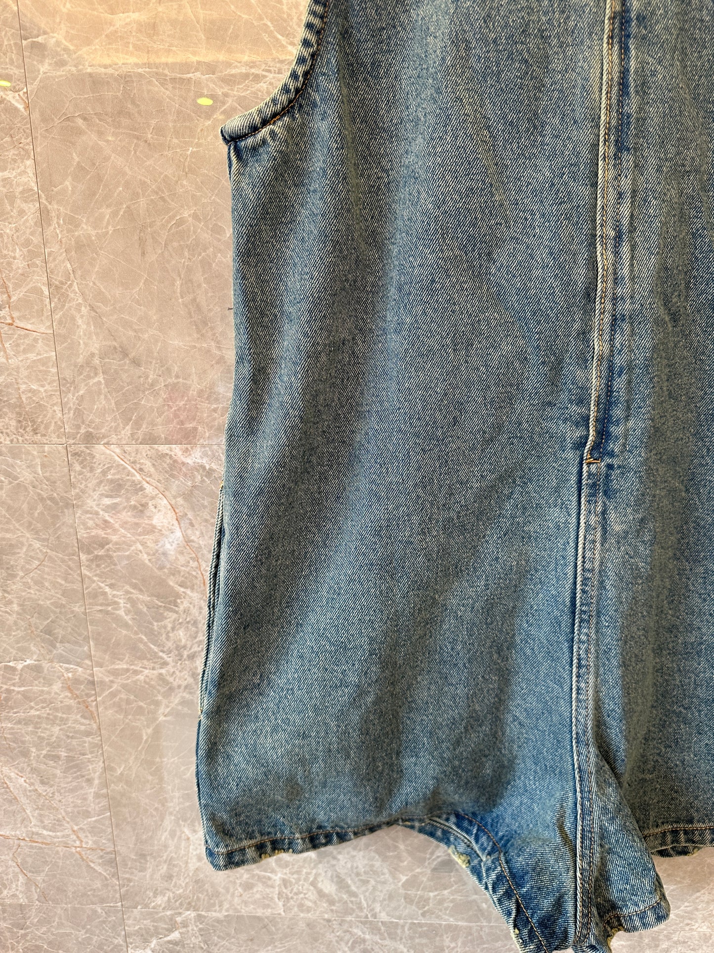 Prada Denim Playsuit with Zip Detail