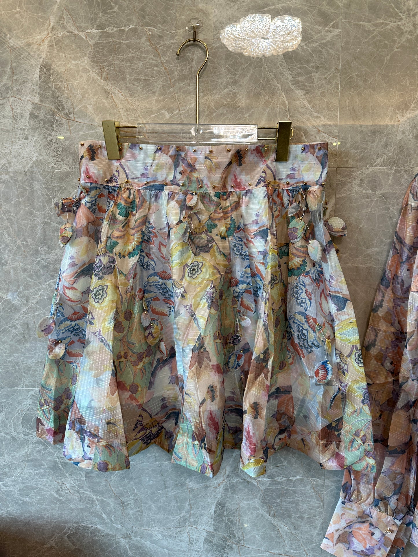 Zimmermann Printed Blouse & Skirt Two-Piece Set