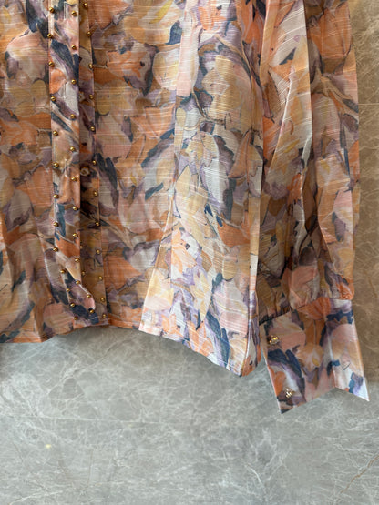 Zimmermann Printed Blouse & Skirt Two-Piece Set