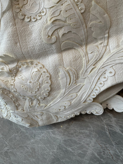 Zimmermann Embellished Asymmetric Mini Skirt in White