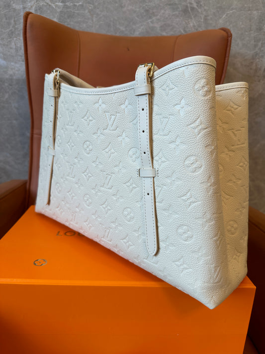 Louis Vuitton White Monogram Canvas Tote Bag