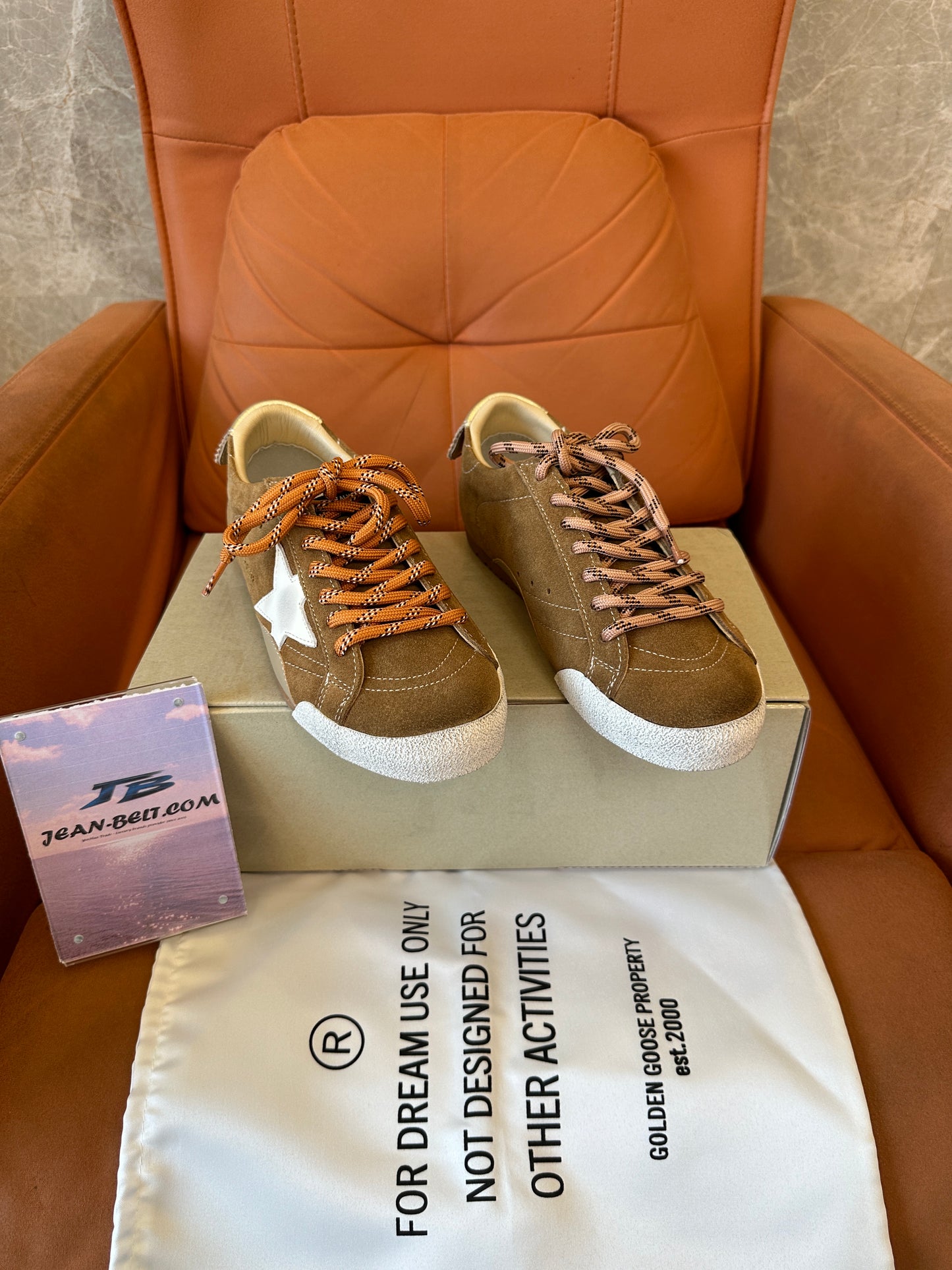 Golden Goose Brown Suede Star Sneakers