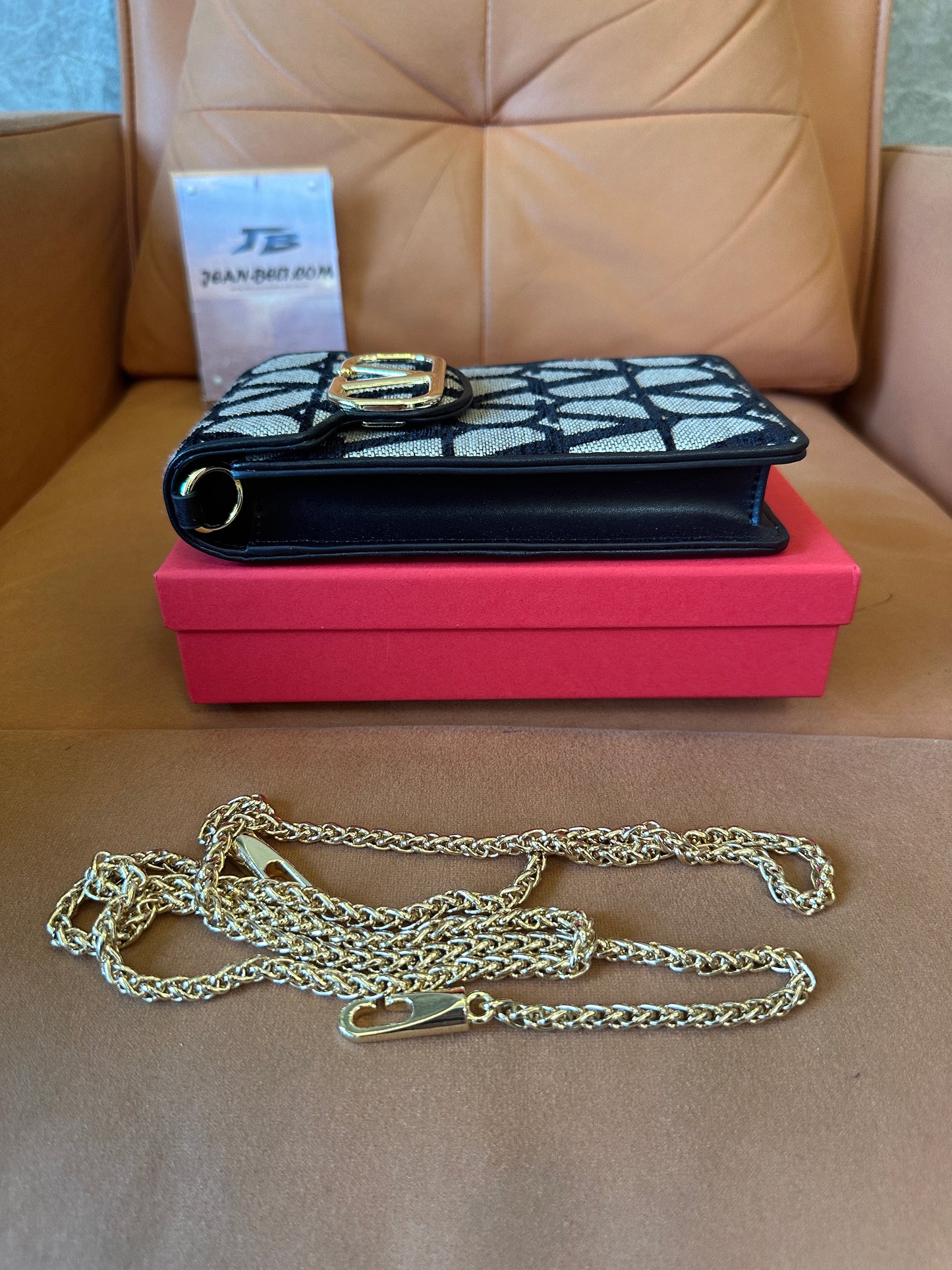 Valentino Garavani VLogo Signature Canvas Phone Bag with Chain Strap