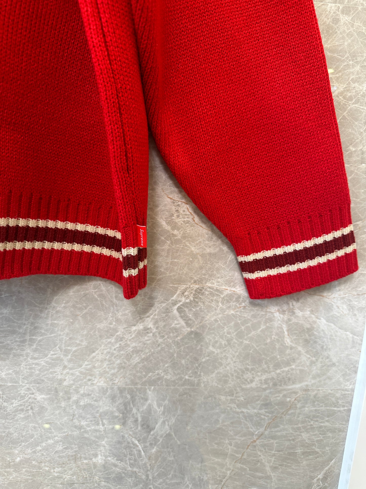 Supreme Script Logo Half-Zip Sweater